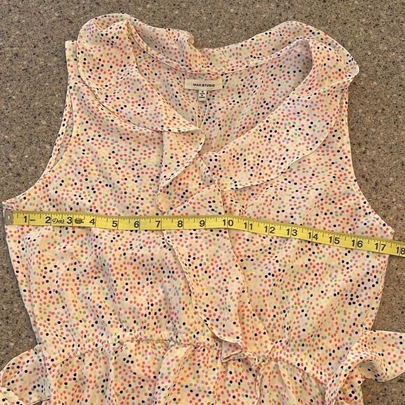 MAX STUDIO Sleeveless Polkadot Blouse *NWT* - Picture 9 of 10